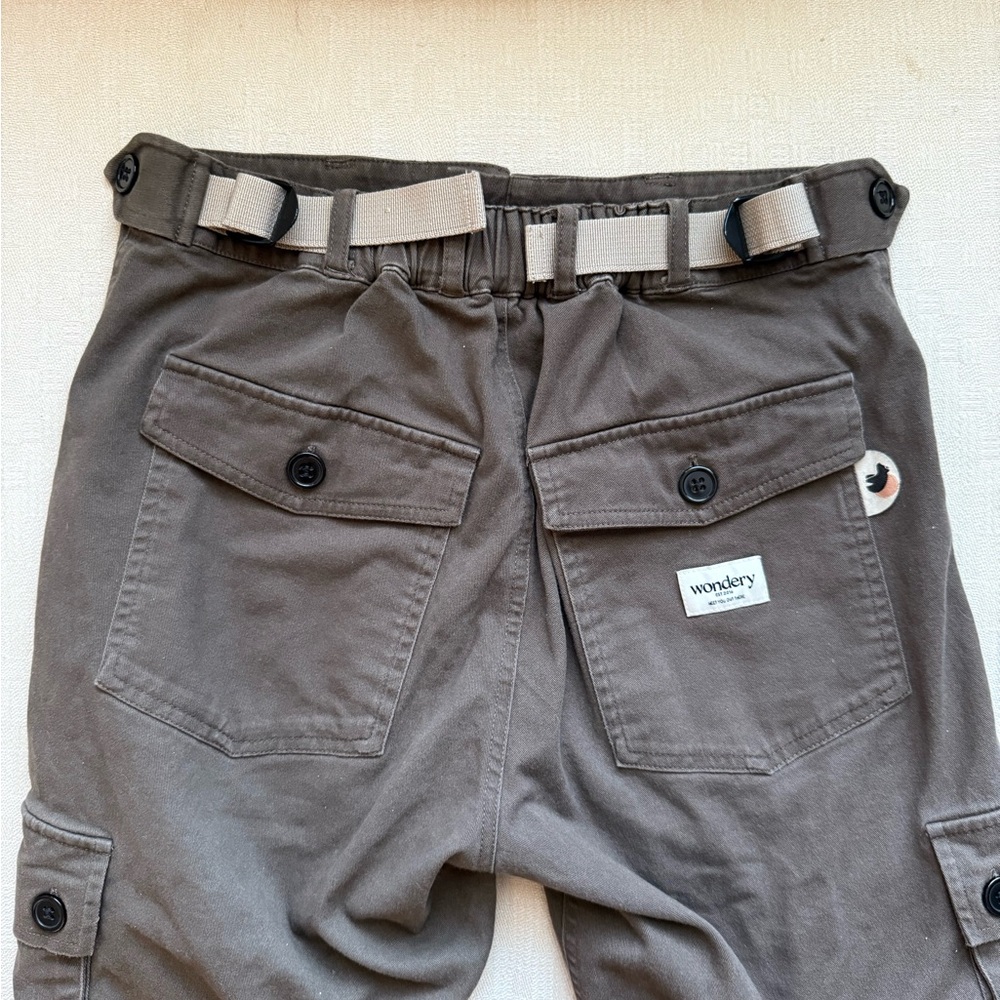 Wondery Isabel 2.0 Women’s Coffee Brown Cargo Pants with Belt